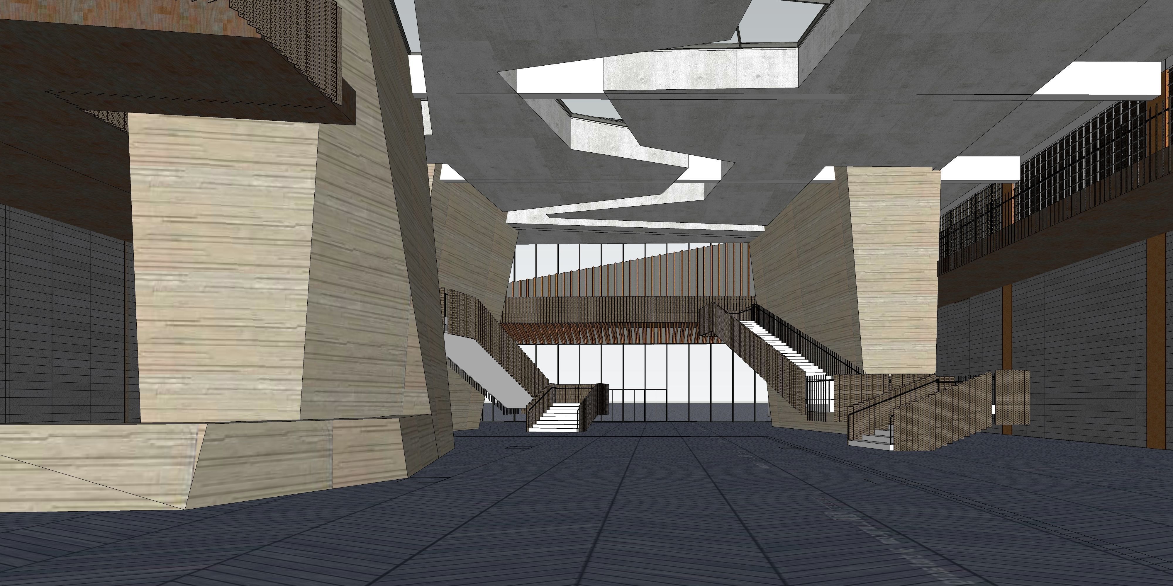 Traditional folk customs exhibition hall 3D model_12