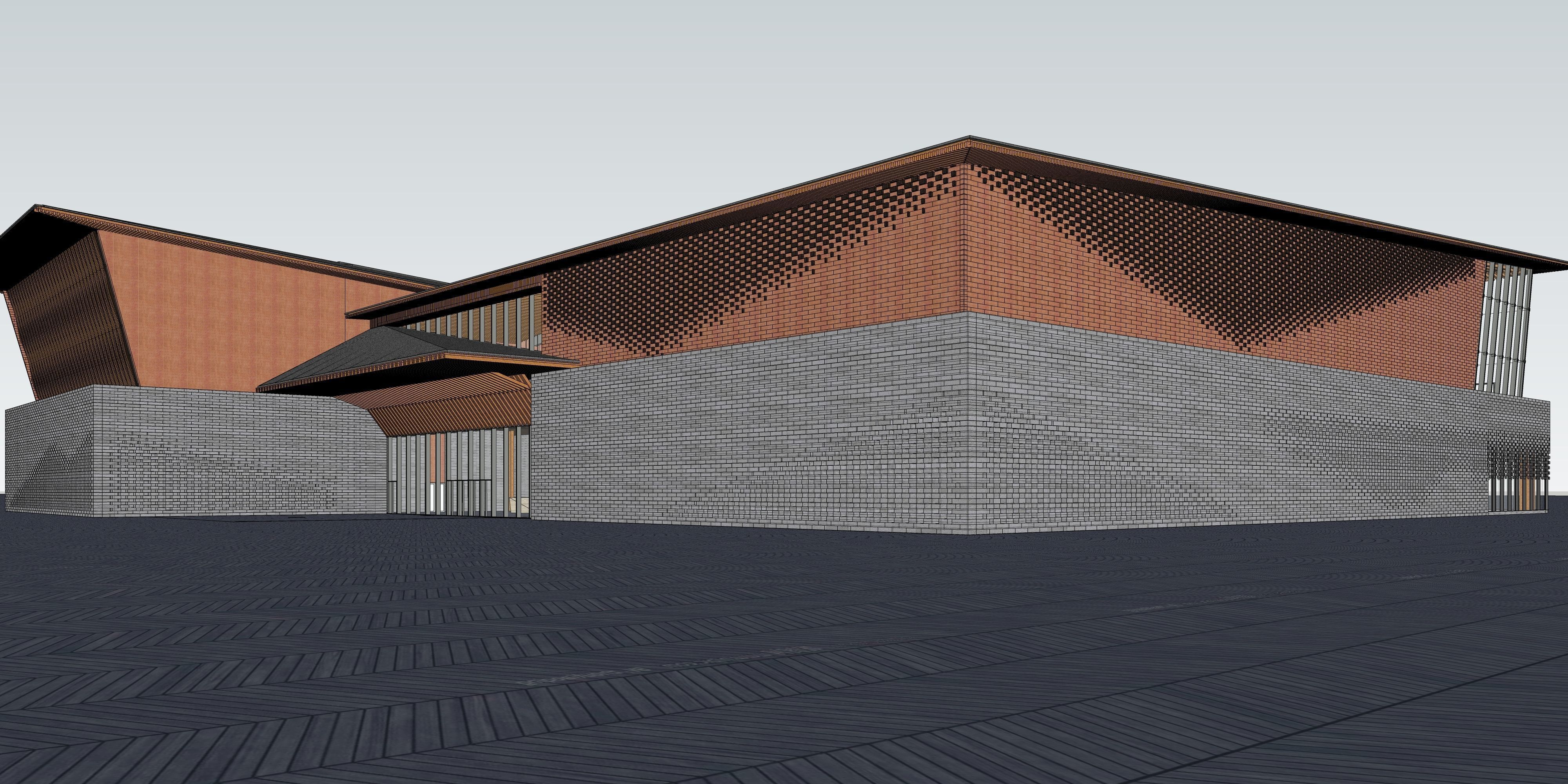 Traditional folk customs exhibition hall 3D model_26