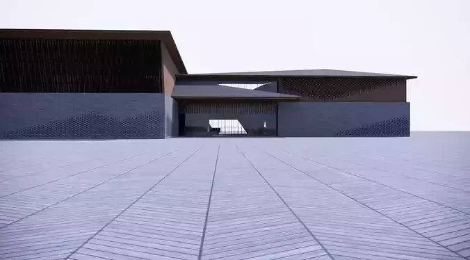 Traditional folk customs exhibition hall 3D model