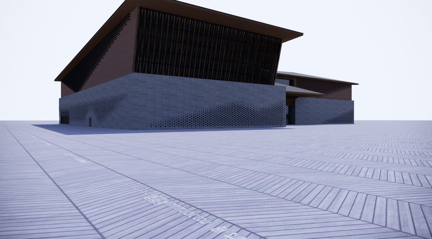 Traditional folk customs exhibition hall 3D model_2