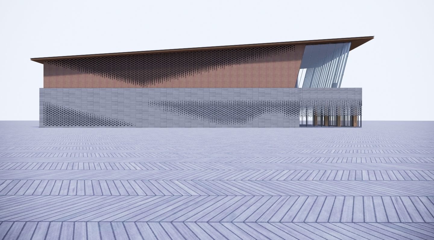 Traditional folk customs exhibition hall 3D model_7