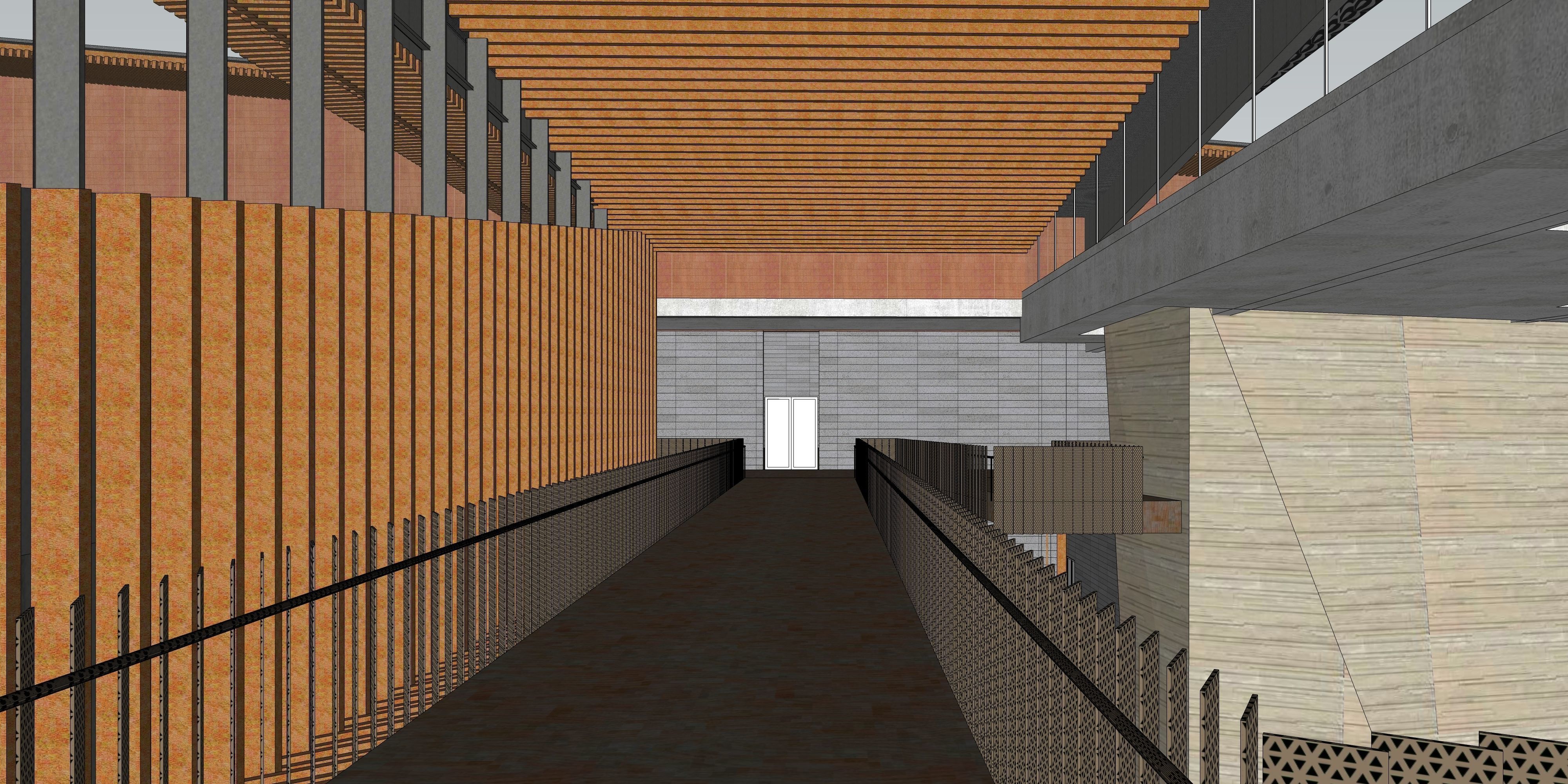 Traditional folk customs exhibition hall 3D model_13