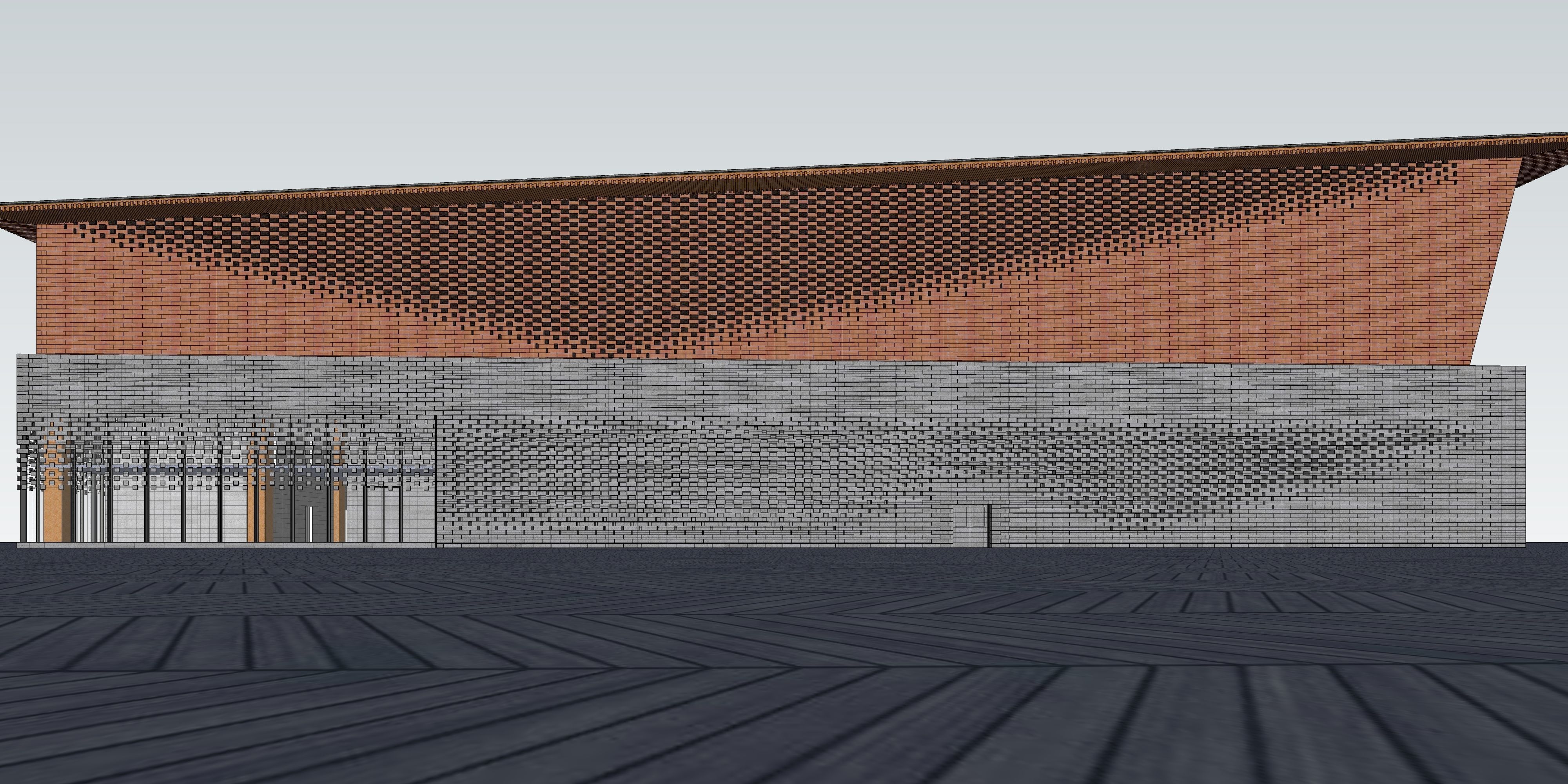 Traditional folk customs exhibition hall 3D model_21