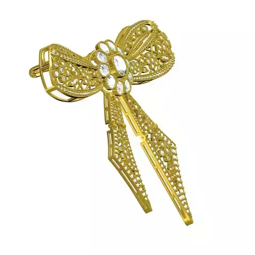 Antique Art Deco Diamond Bow Brooch