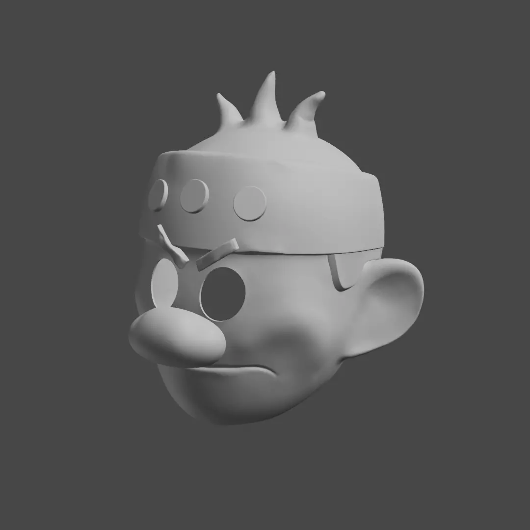  Cartoon hockey player mask 3D print model_0