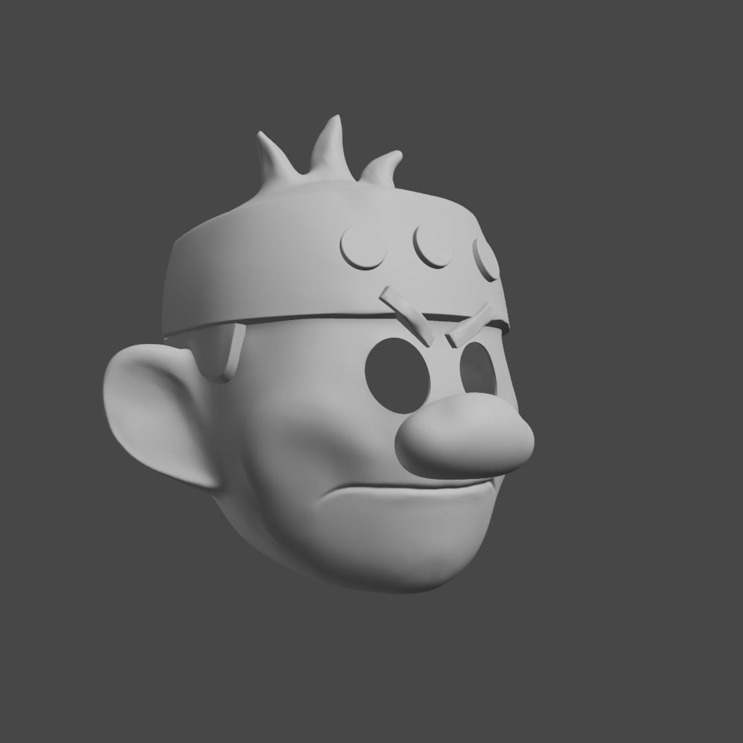  Cartoon hockey player mask 3D print model_1