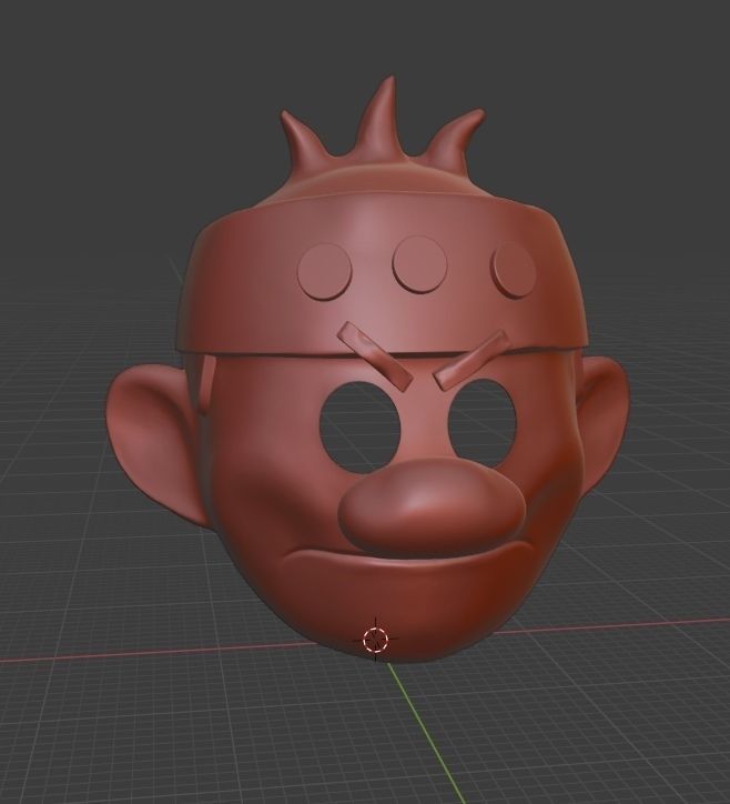  Cartoon hockey player mask 3D print model_3