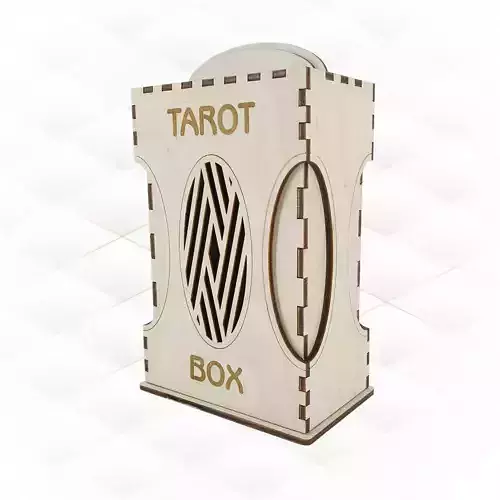 Unique box sliding for Tarot cards template  laser cut 3D print model