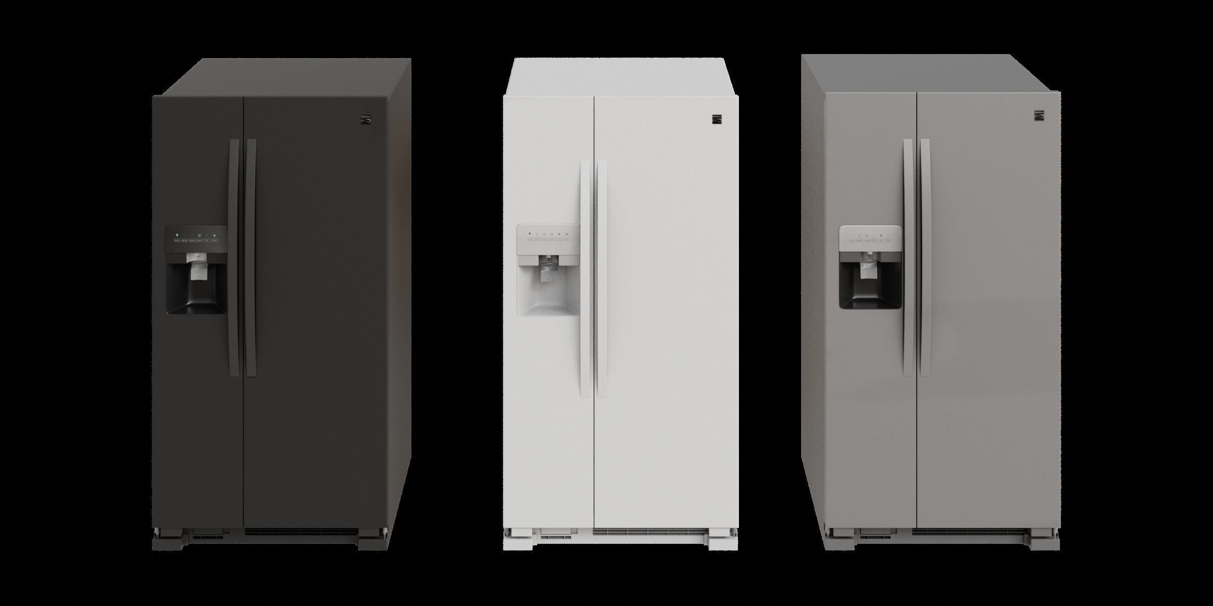 Set Of 21 Cubic Feet Refrigerators 3D model_8