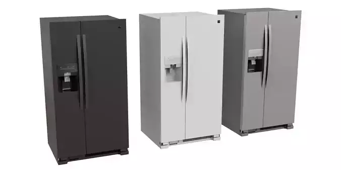 Set Of 21 Cubic Feet Refrigerators 3D model
