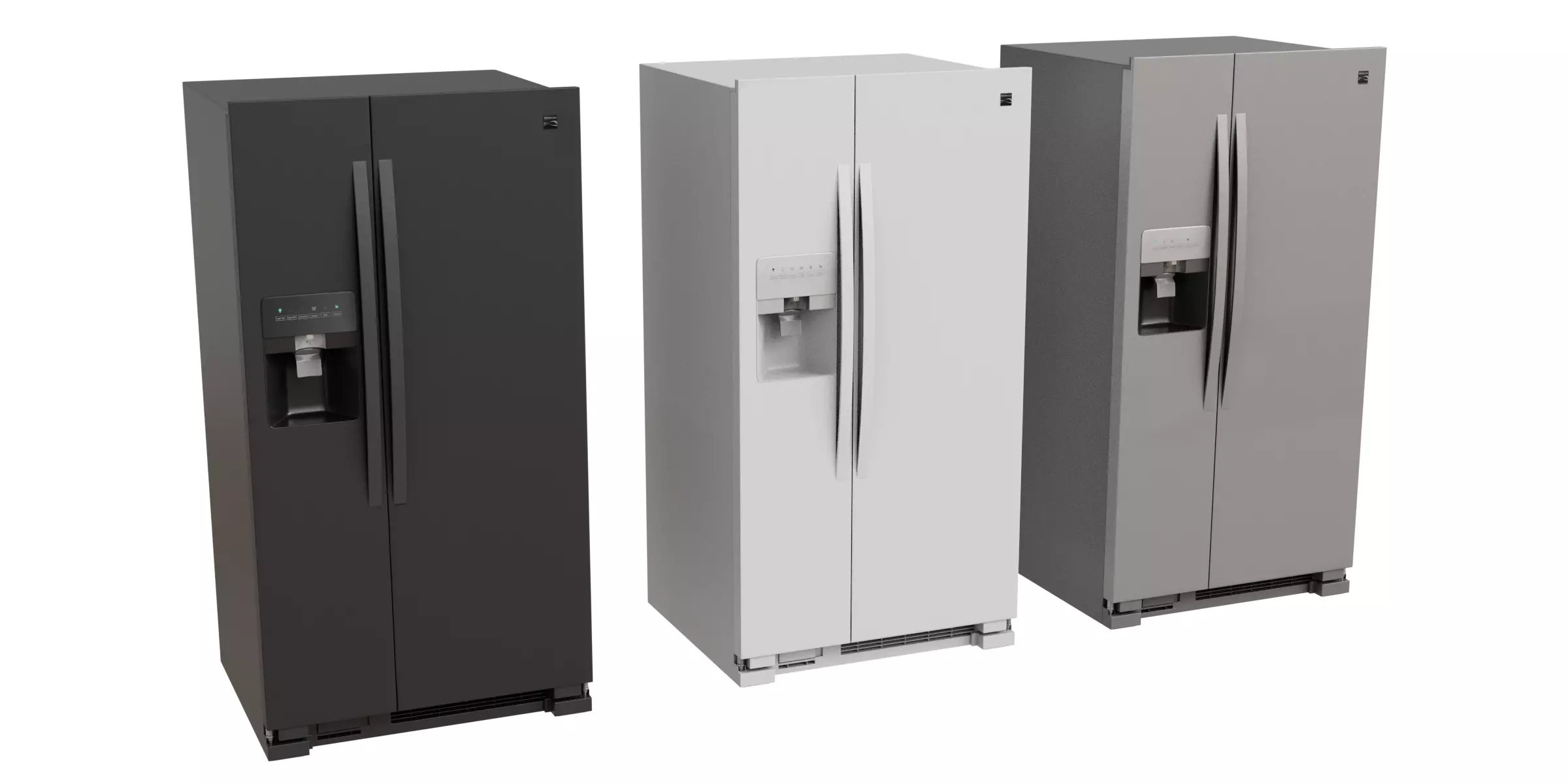 Set Of 21 Cubic Feet Refrigerators 3D model_0