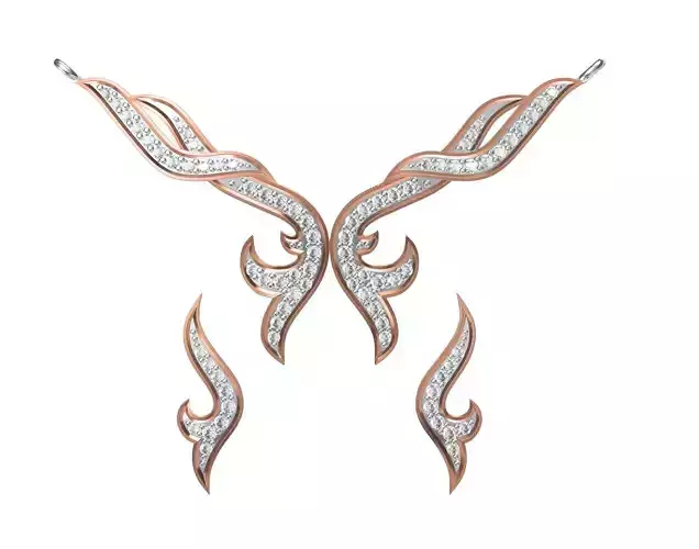 Women Earring Necklace Set STL JCD Details