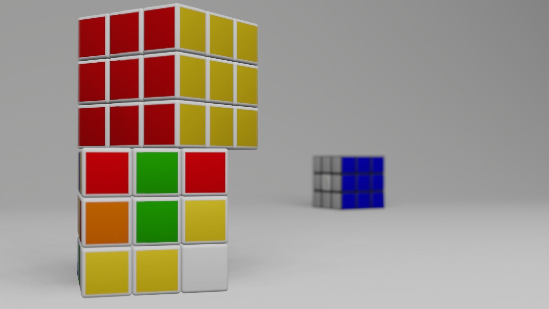 3 Rubiks Cube 3D model_3