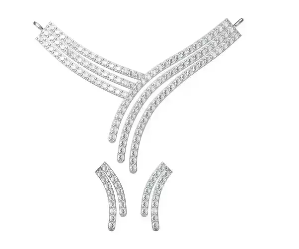 Women Earring Necklace Set STL JCD Details