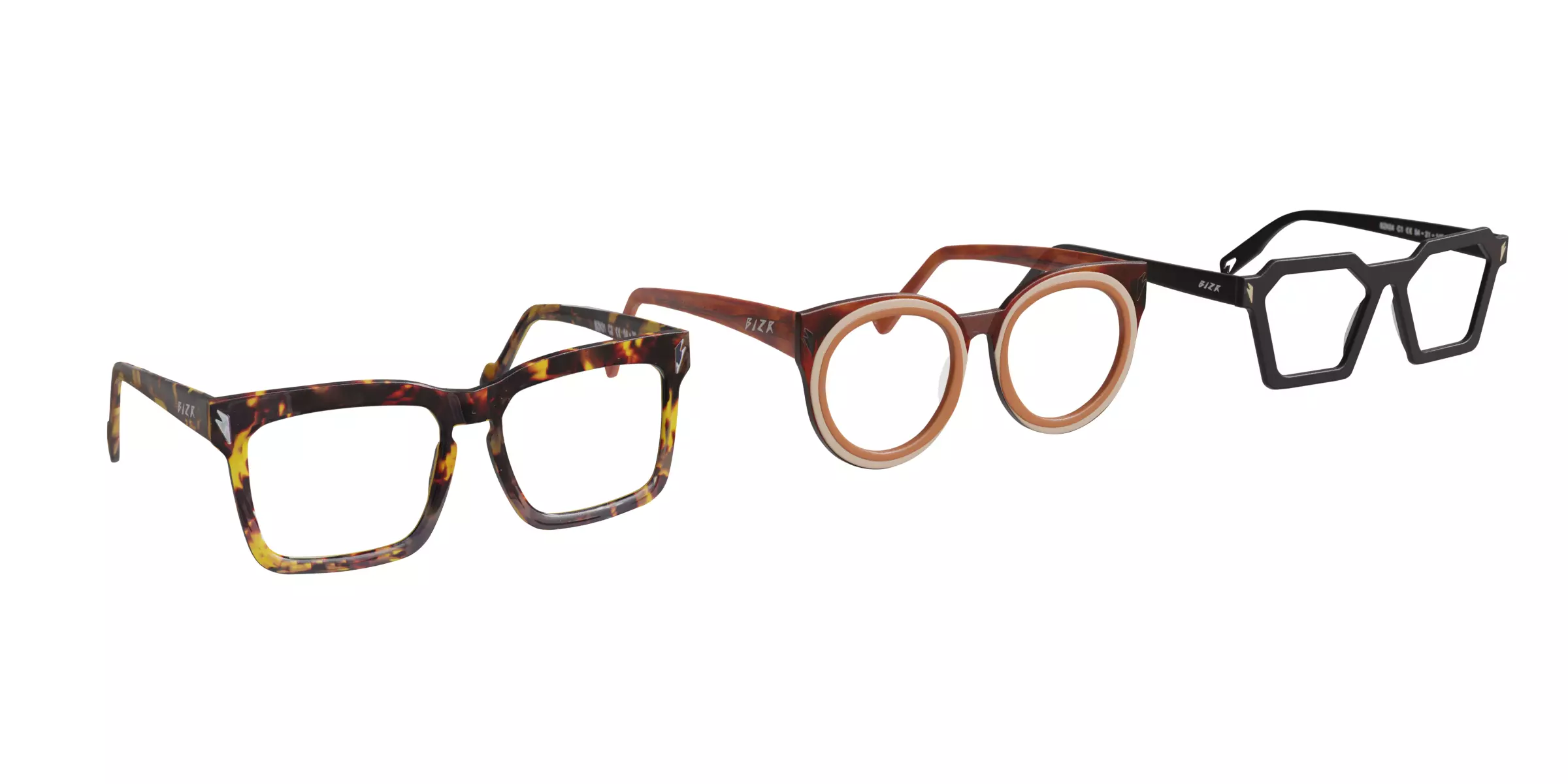 Set Of Colorful Glasses 2 3D model