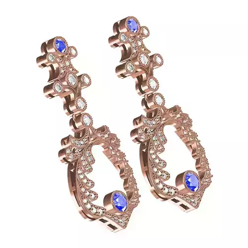 Antique Vintage Style Diamond Stud Earring