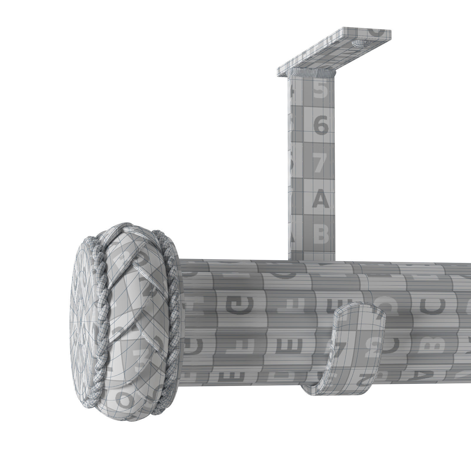 Select drapery hardware Jbracket Low-poly 3D model_6