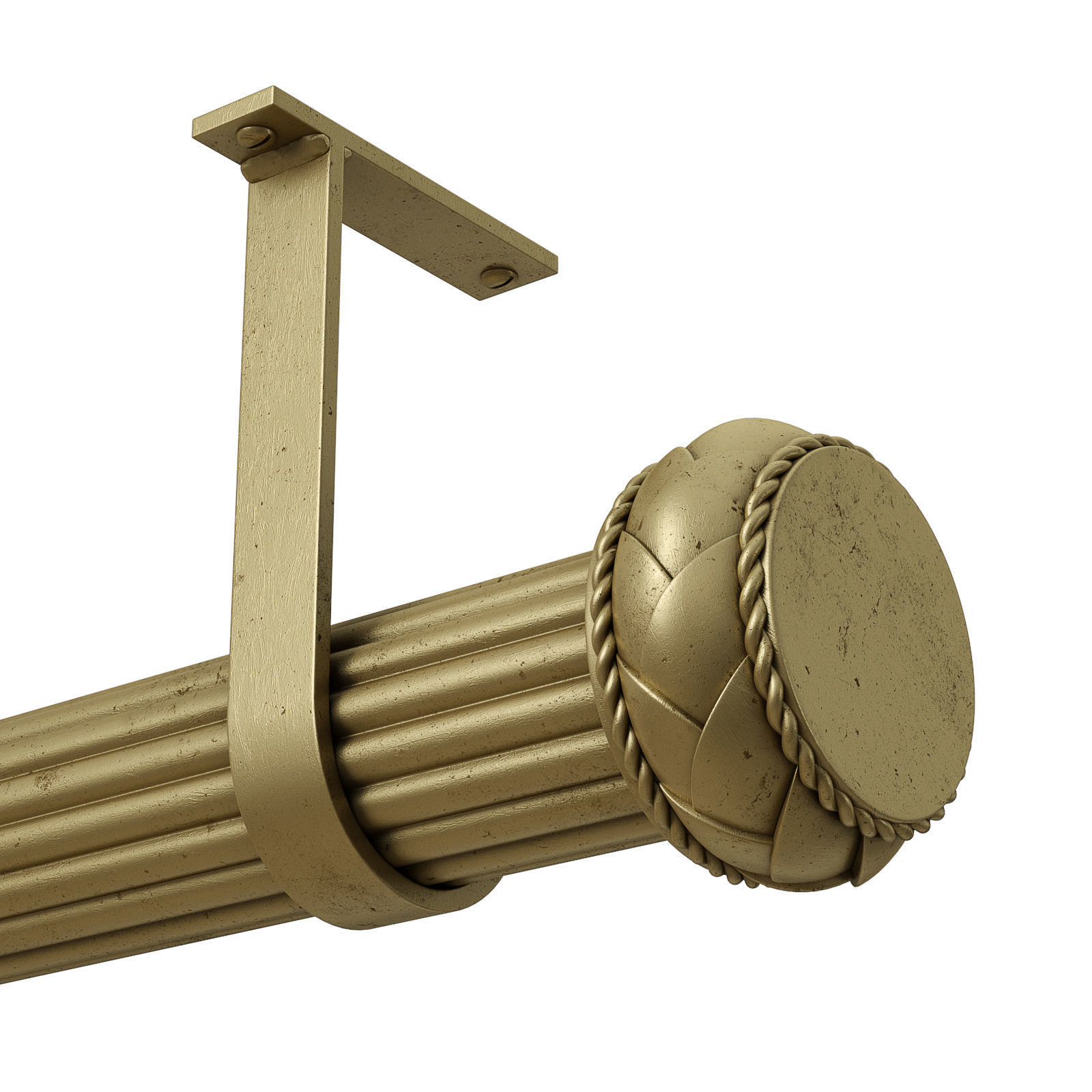 Select drapery hardware Jbracket Low-poly 3D model_2