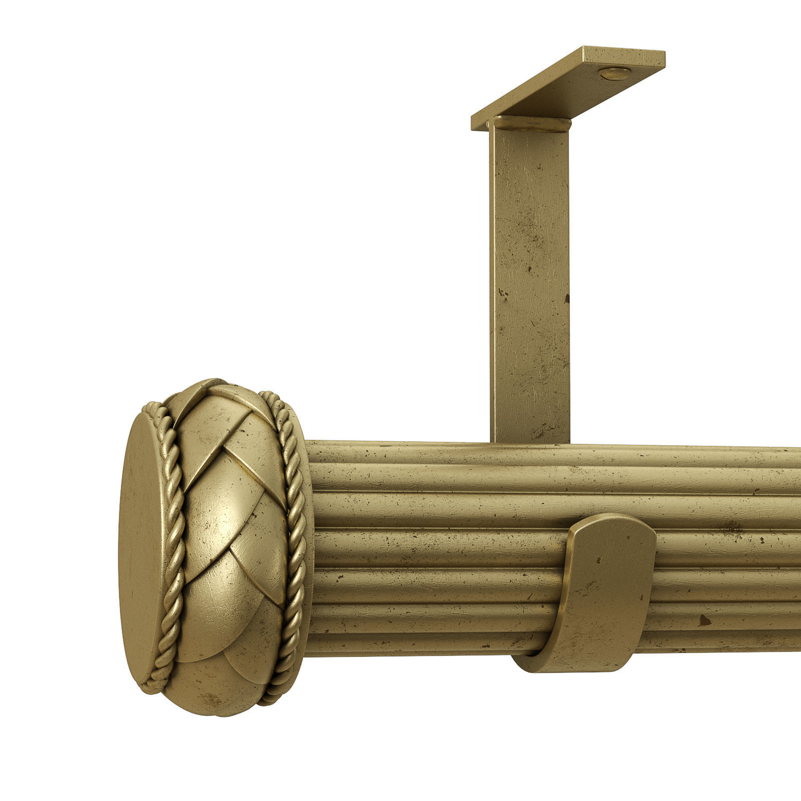 Select drapery hardware Jbracket Low-poly 3D model_1