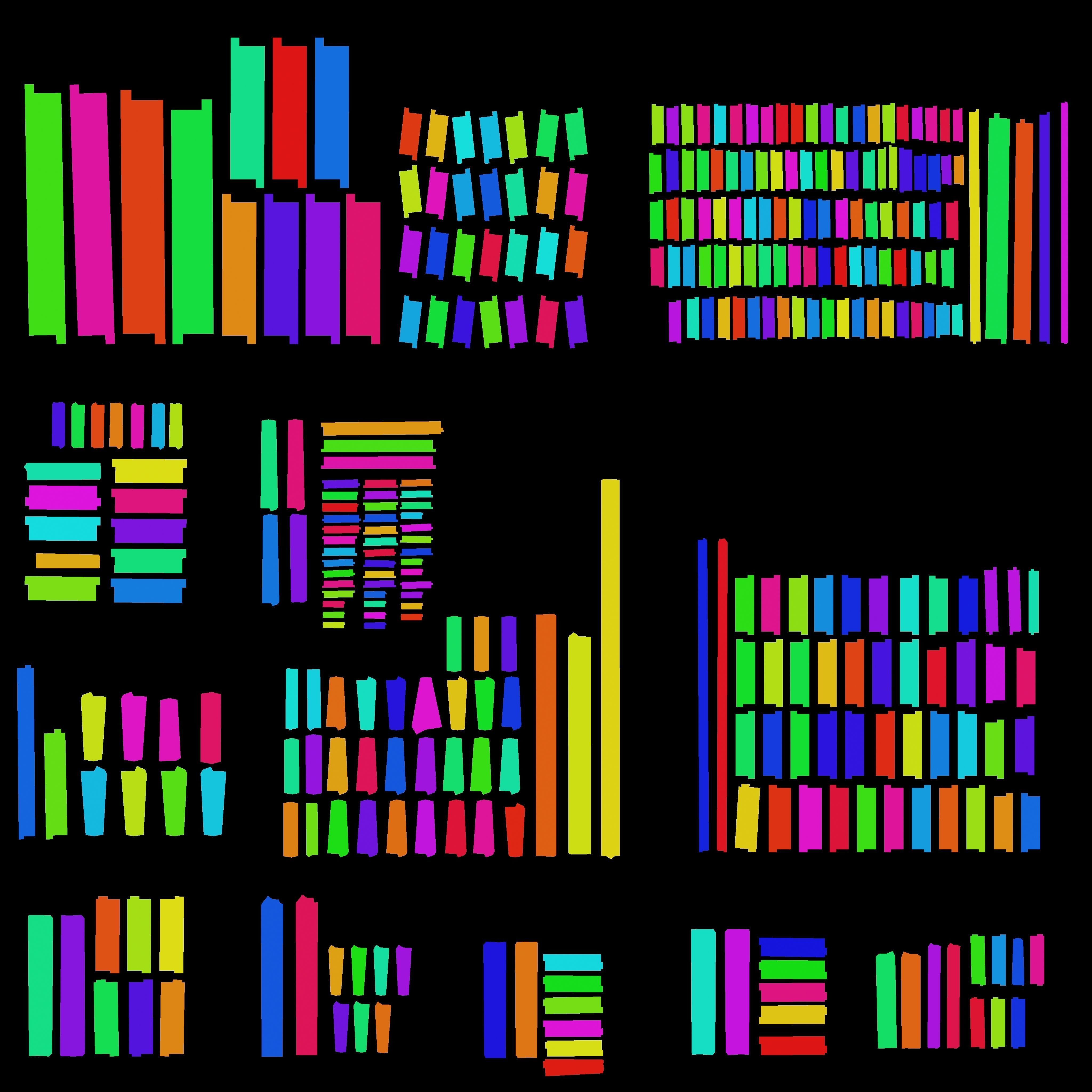 Modular wooden prop pack platform Low-poly 3D model_8