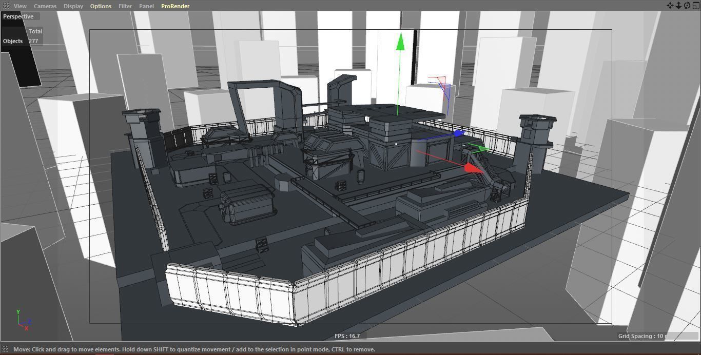 3D FPS game environment low poly Low-poly 3D model_16