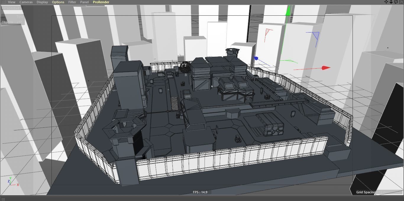 3D FPS game environment low poly Low-poly 3D model_17