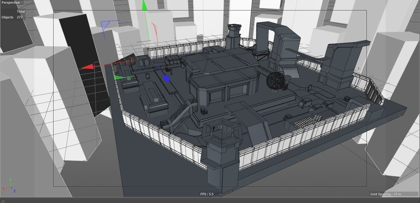 3D FPS game environment low poly Low-poly 3D model_15
