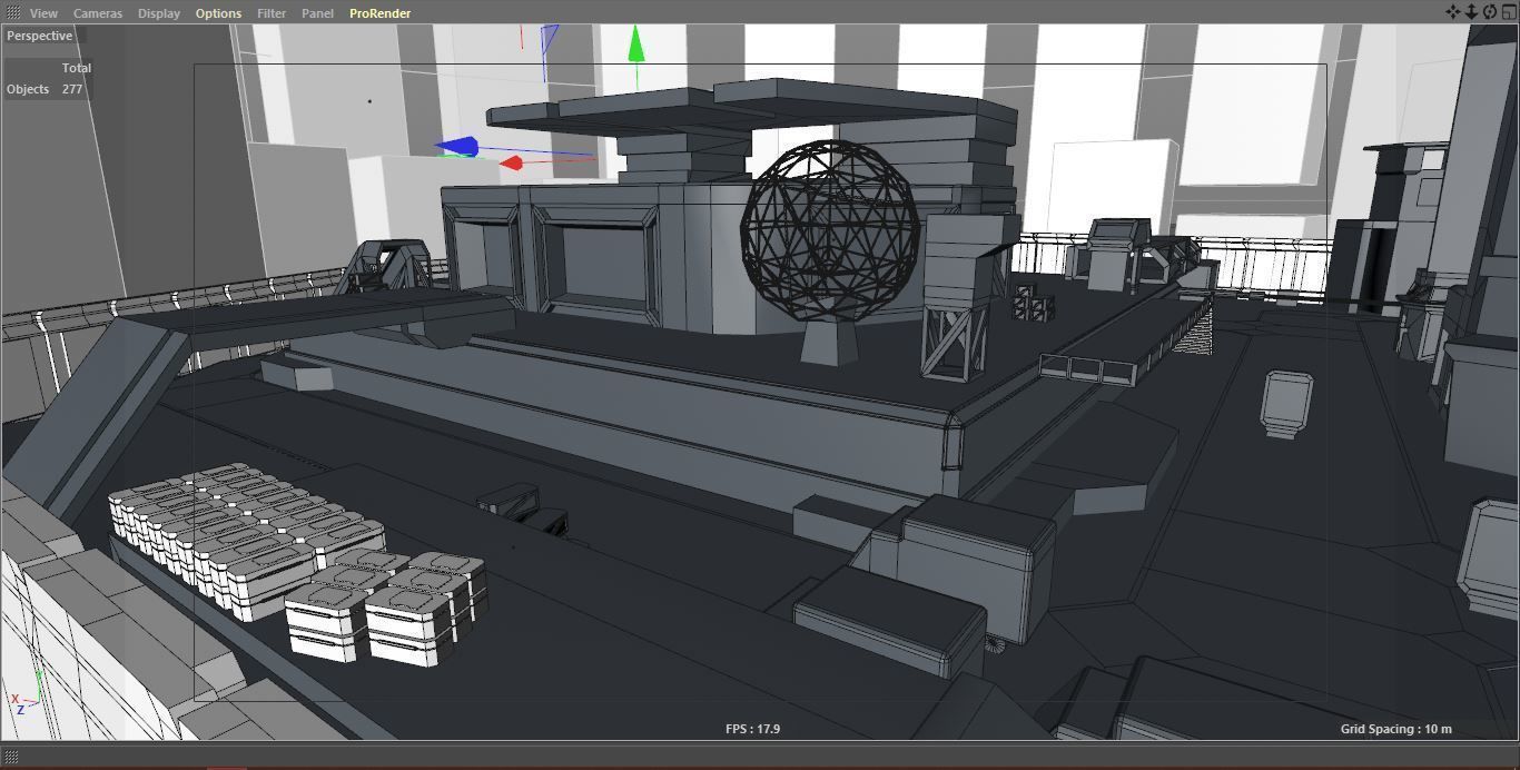 3D FPS game environment low poly Low-poly 3D model_14