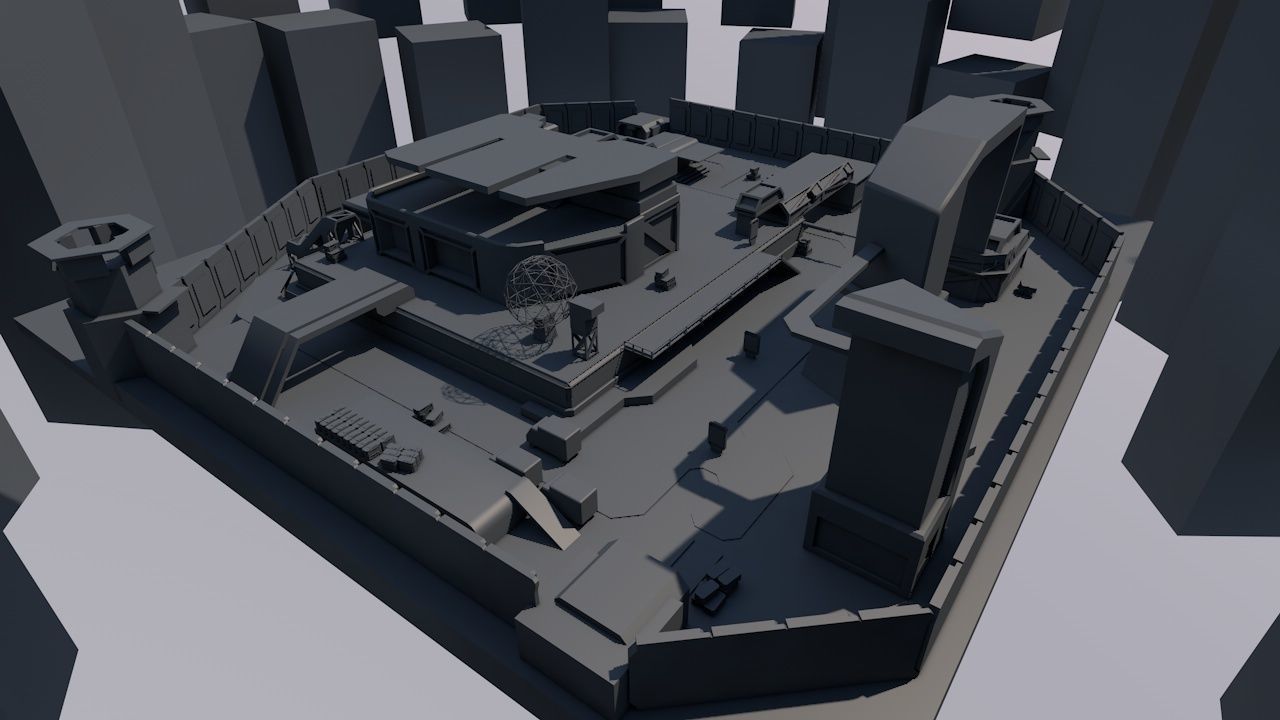 3D FPS game environment low poly Low-poly 3D model_11