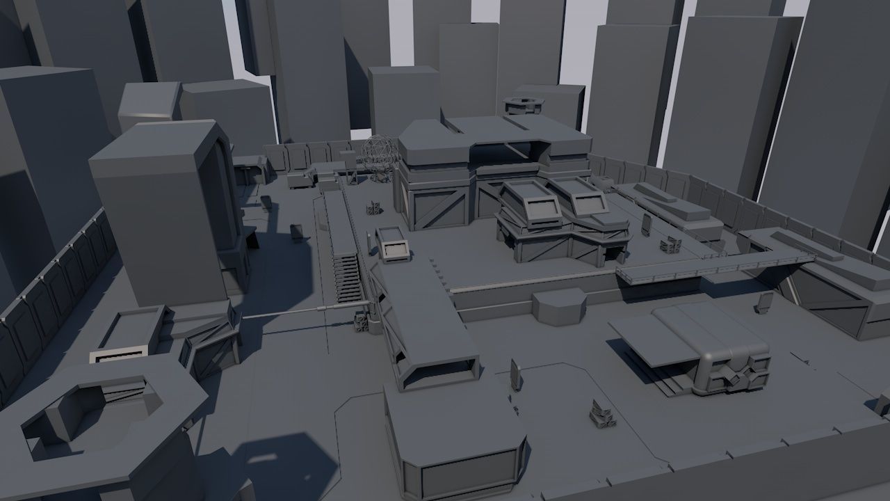 3D FPS game environment low poly Low-poly 3D model_12