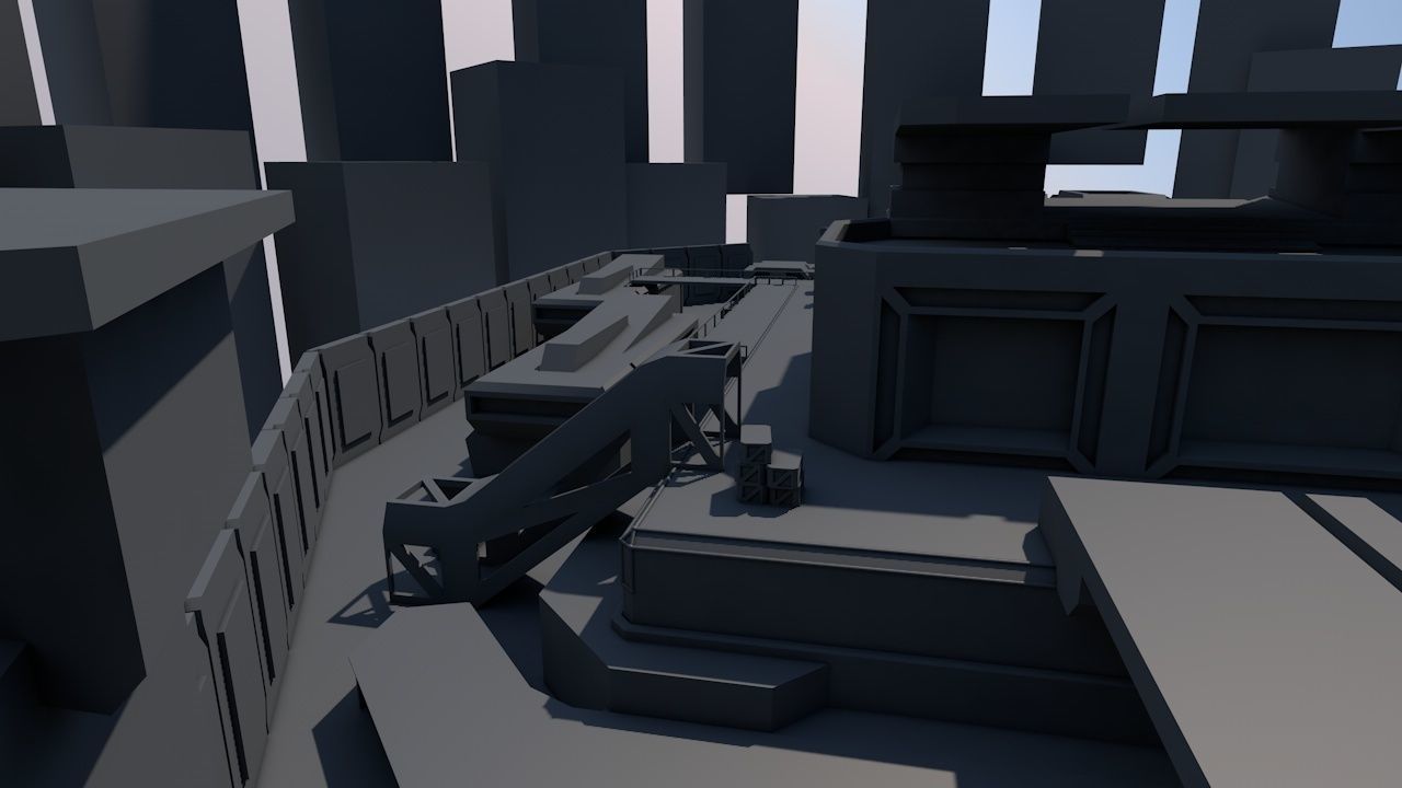 3D FPS game environment low poly Low-poly 3D model_13