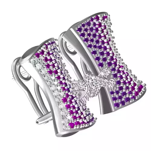 Multicolor Diamond Hip Hop Earring