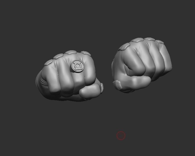 Green Lantern Hands - Hands for Action Figures 3D print model_3