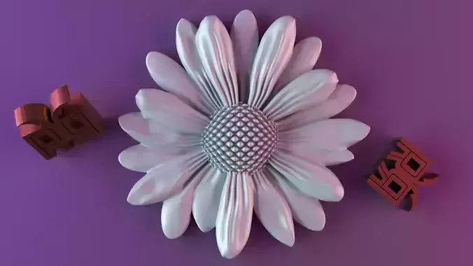 Daisy floral candle 01