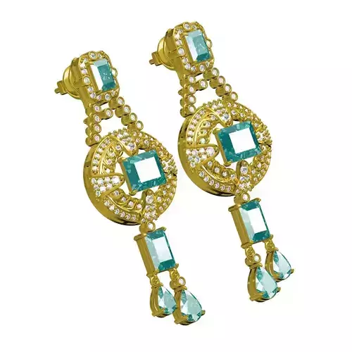 Antique Art Deco Diamond Earring 3