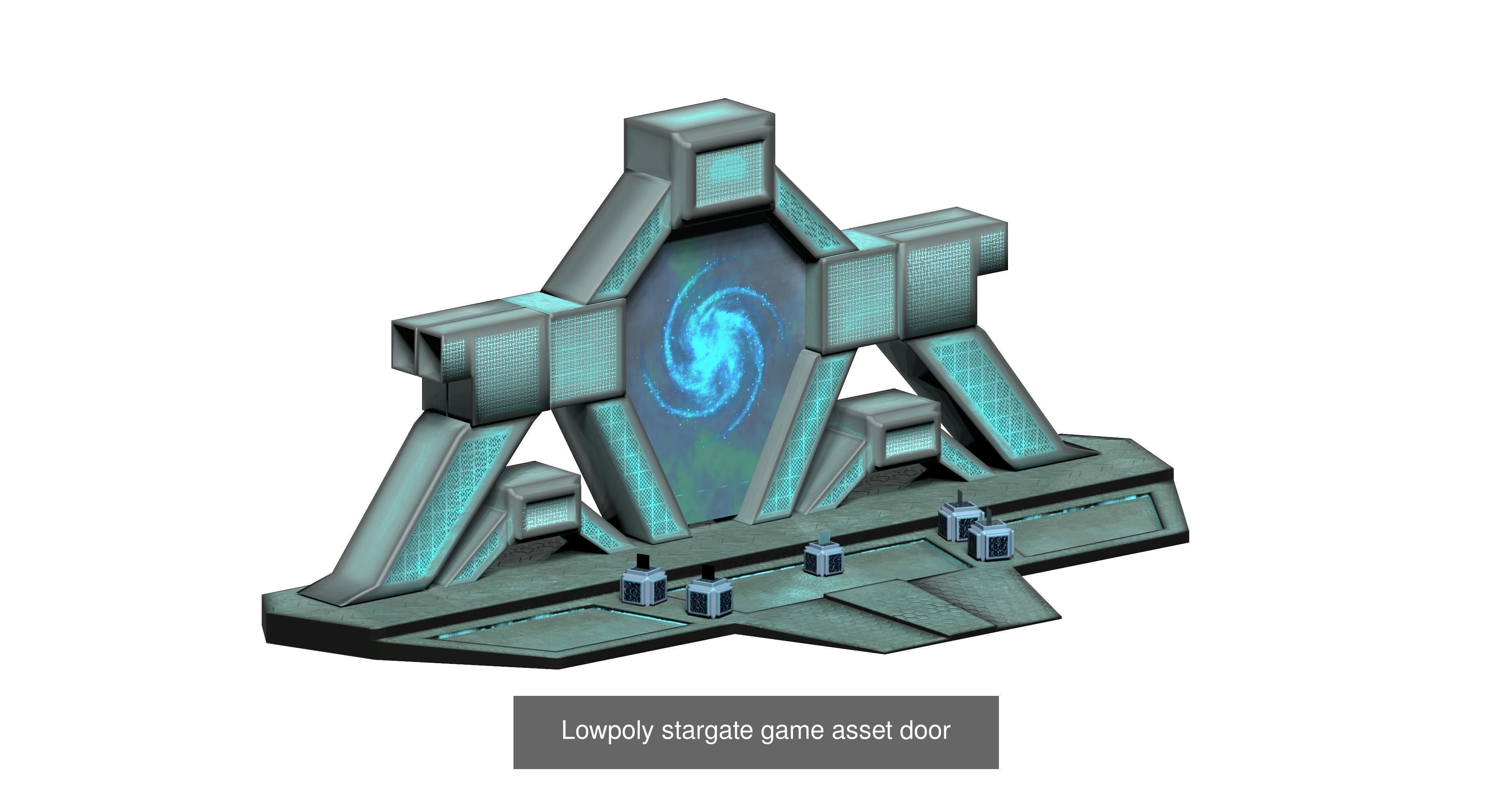 20 sci-fi and industrial platform stair pack 3D Model Collection_5