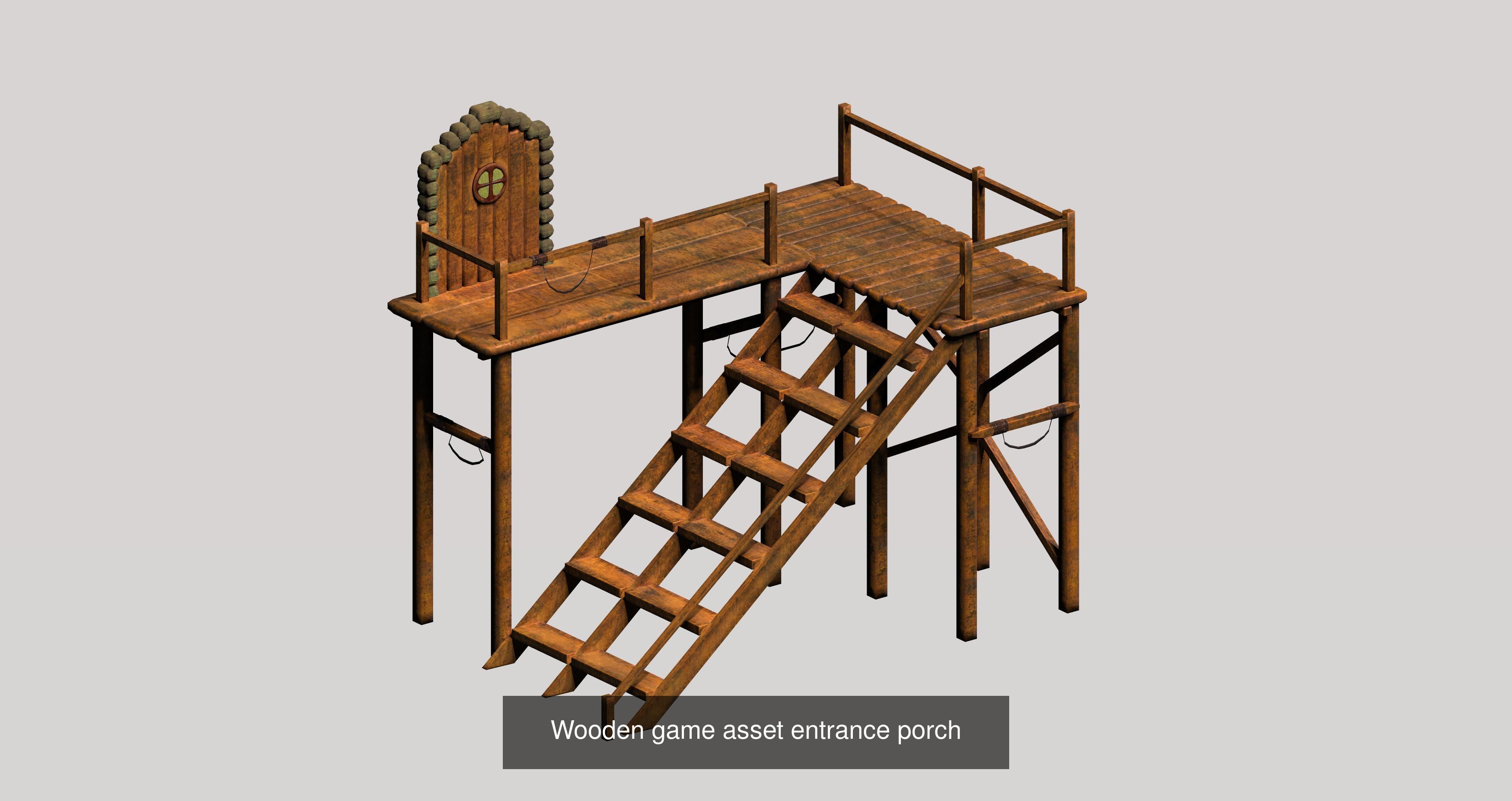 20 sci-fi and industrial platform stair pack 3D Model Collection_21