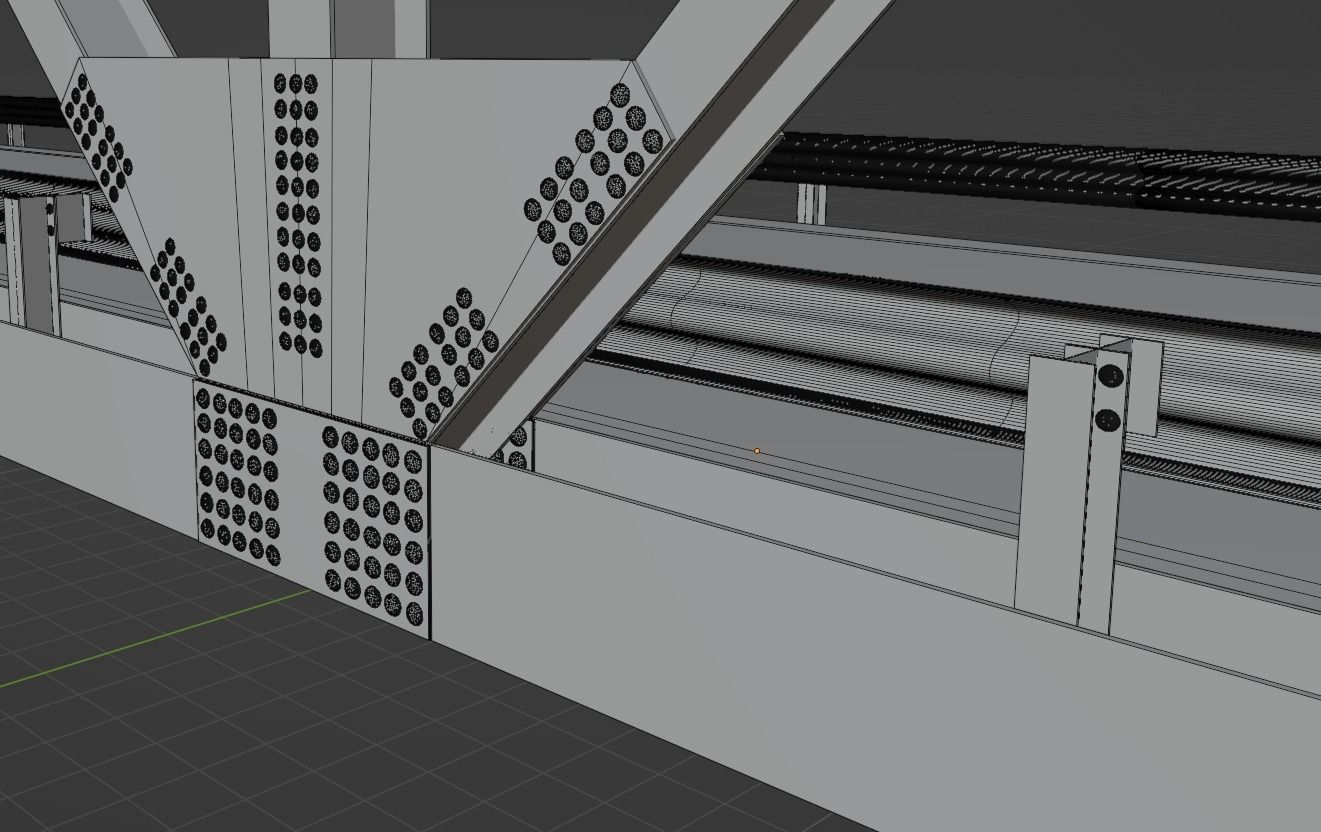 Magnificent Rustic Truss Bridge 3D model_5