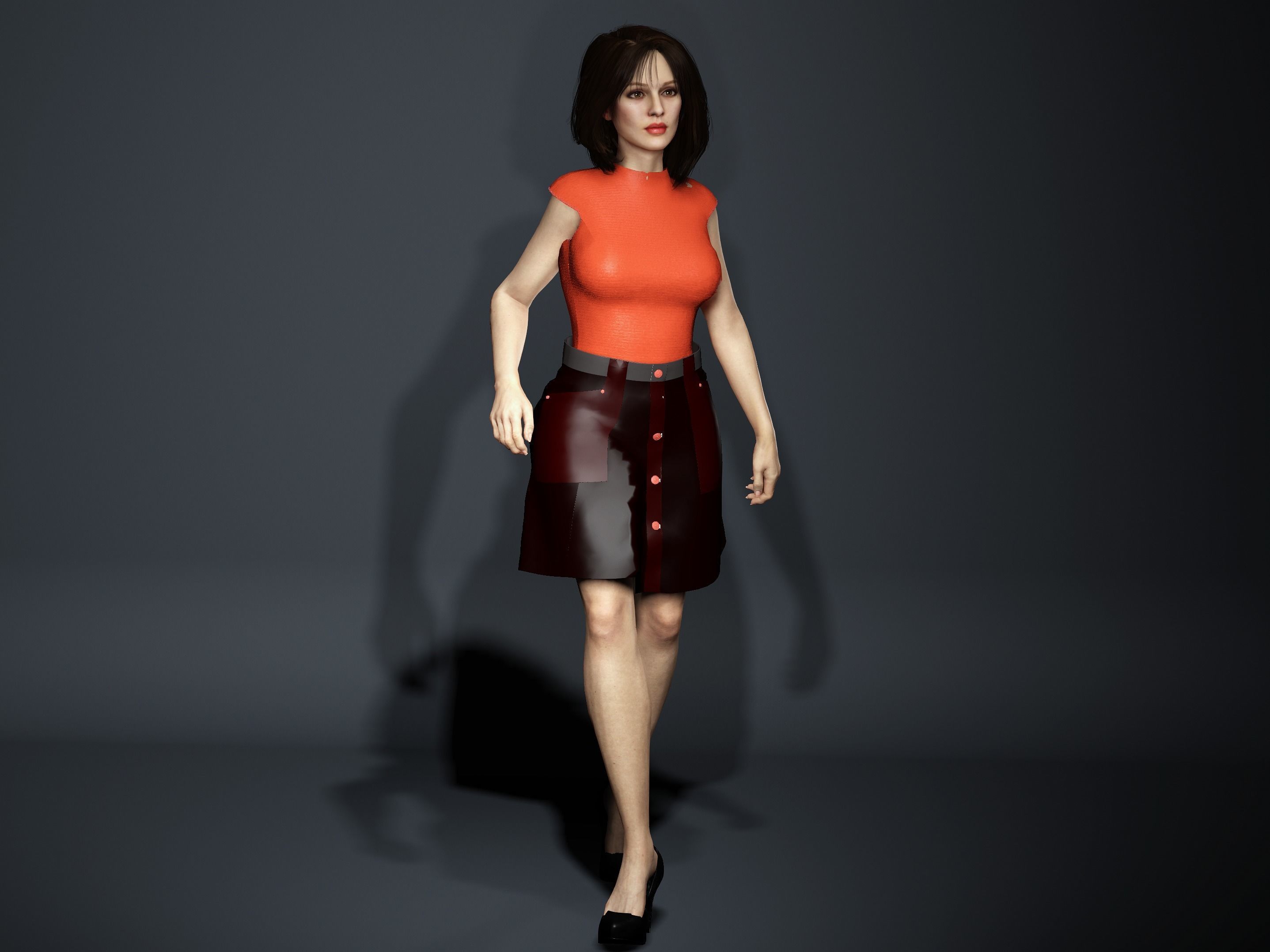 Desi-Female character and outfit Free 3D model_8
