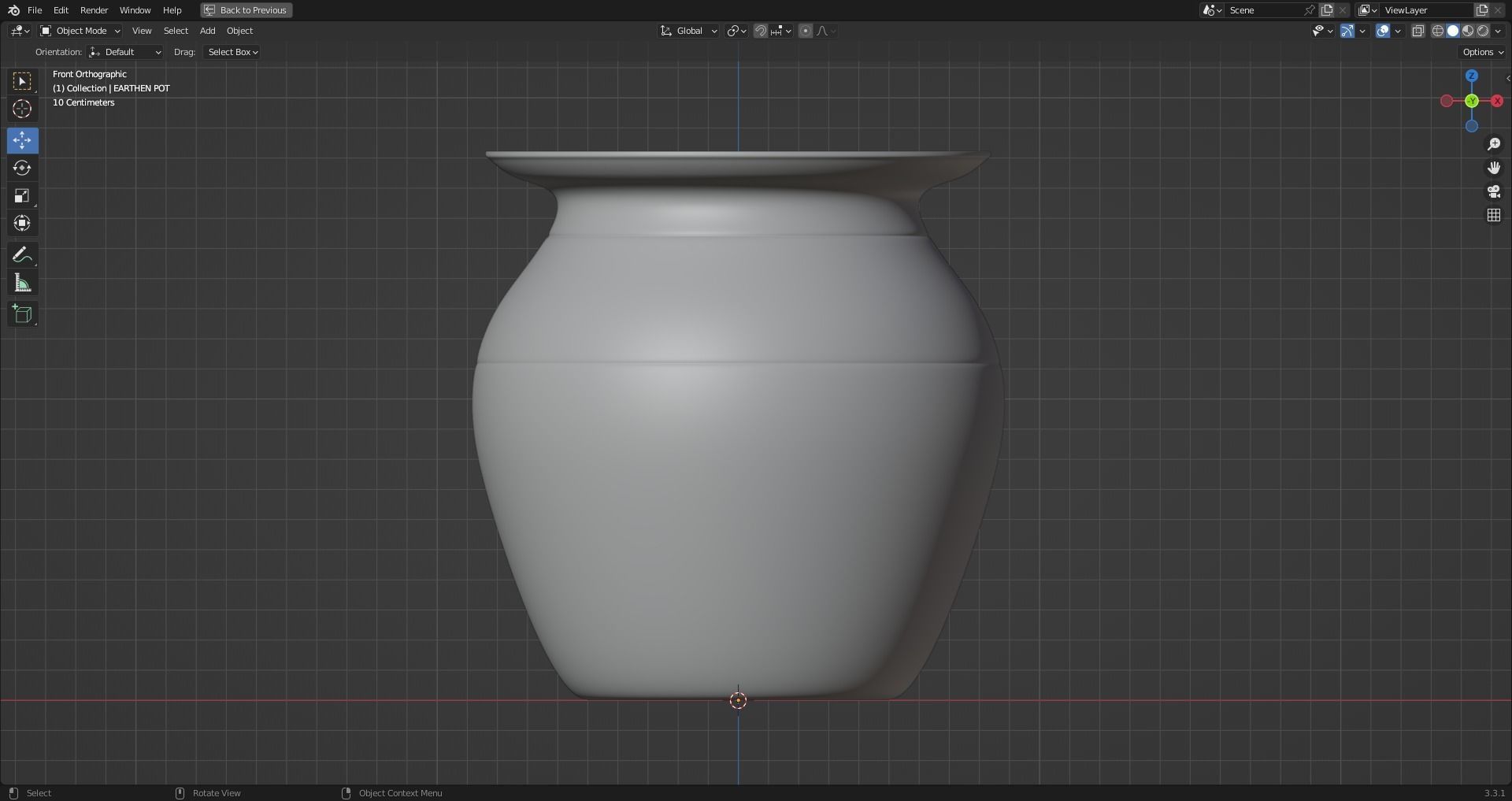 EARTHEN POT 3D model_2
