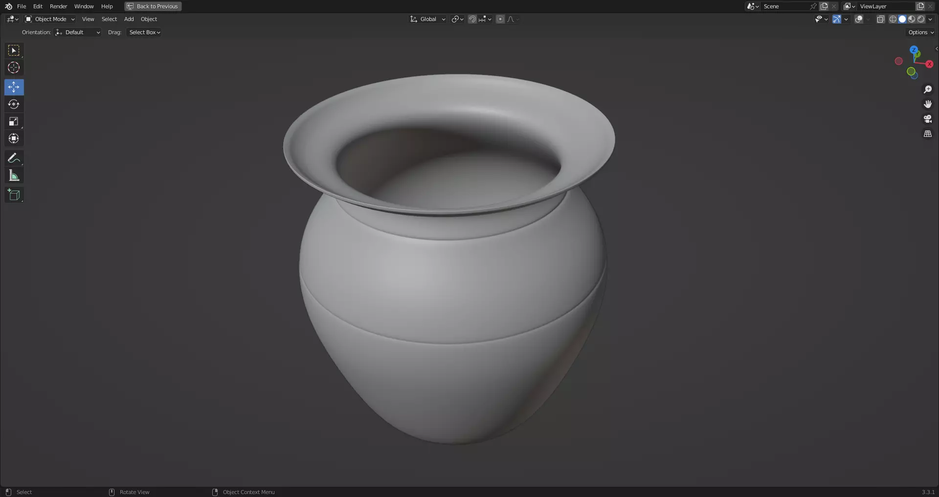 EARTHEN POT 3D model_0