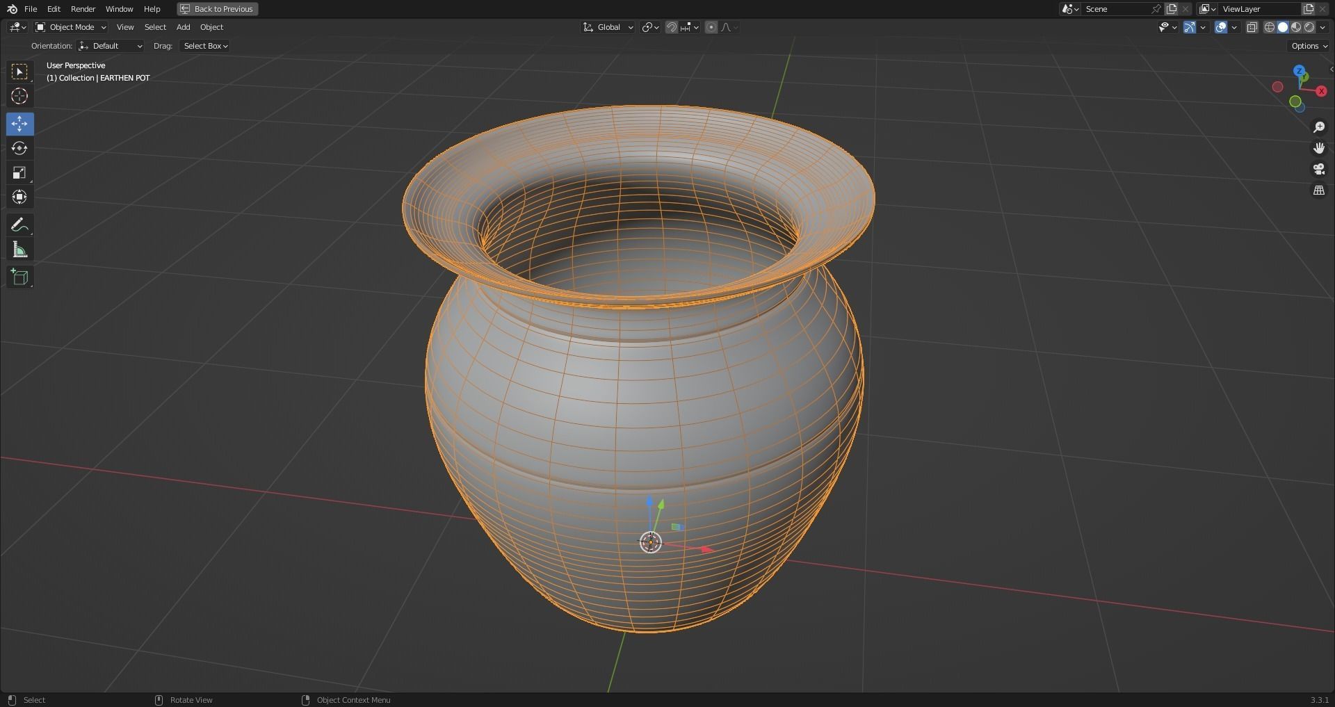 EARTHEN POT 3D model_1