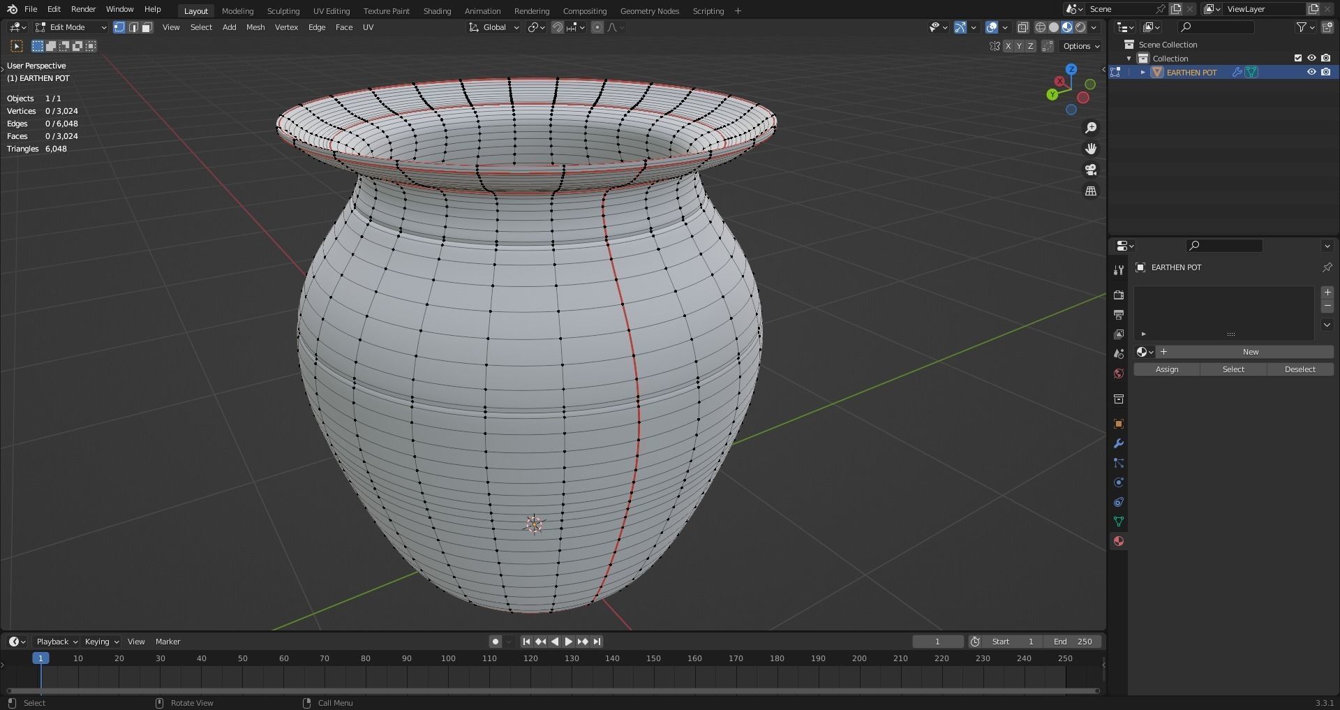 EARTHEN POT 3D model_5