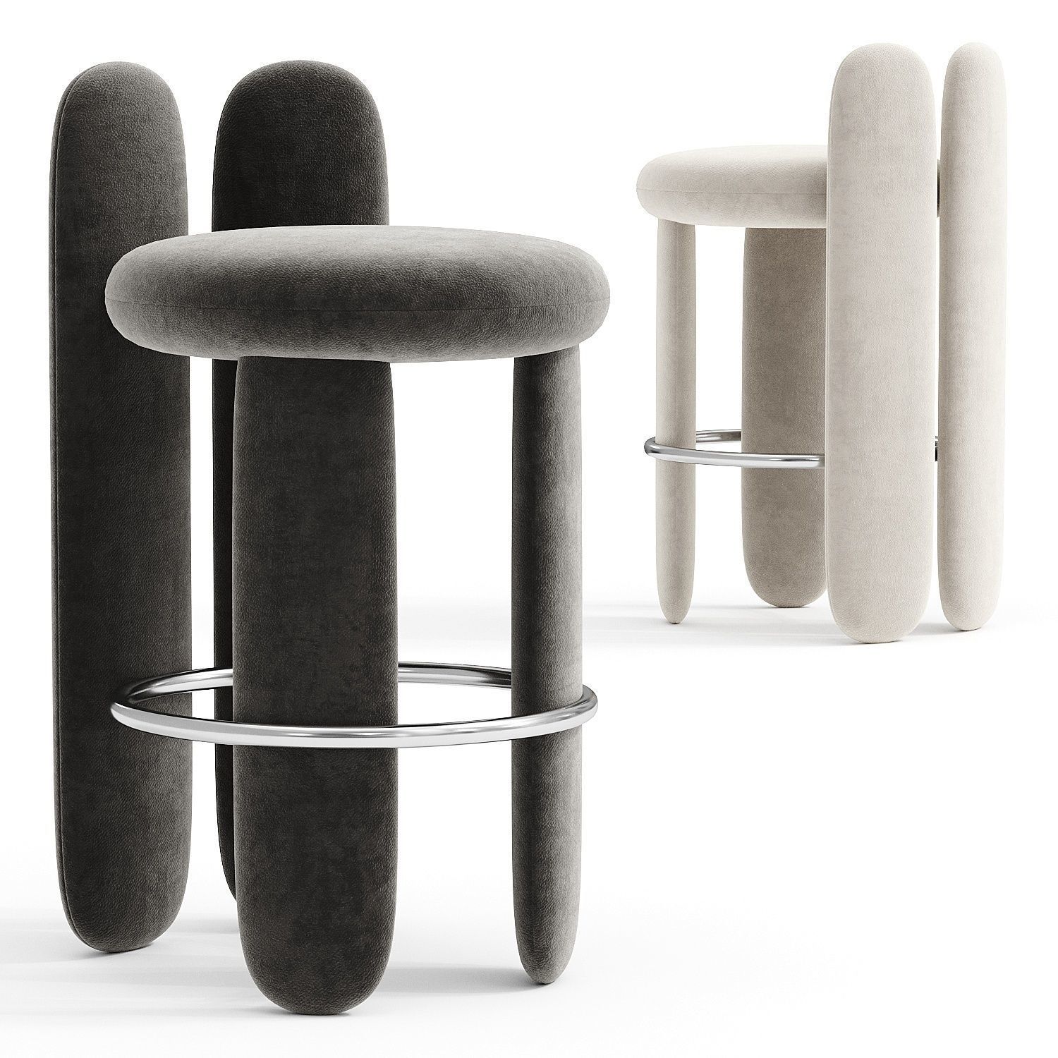 Glazy Bar Stool 3D model_1