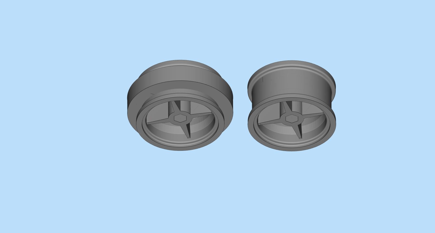 DIY RC Car Trucks Tires Rims and Mold rims 3D print model_16