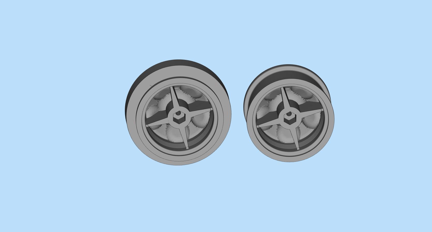 DIY RC Car Trucks Tires Rims and Mold rims 3D print model_18