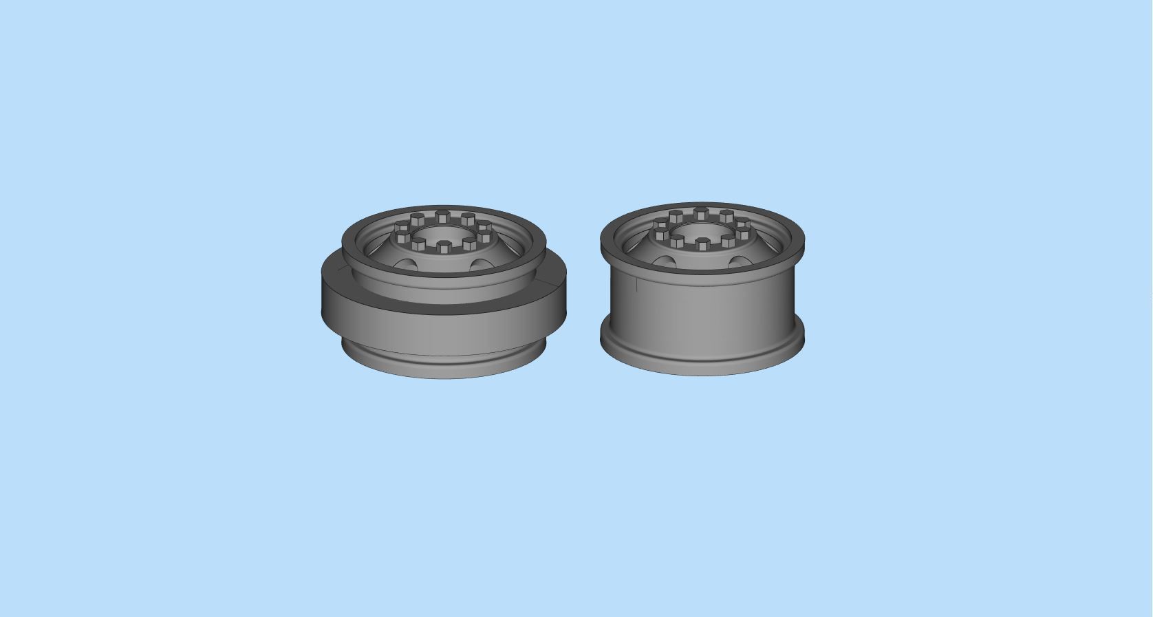 DIY RC Car Trucks Tires Rims and Mold rims 3D print model_14