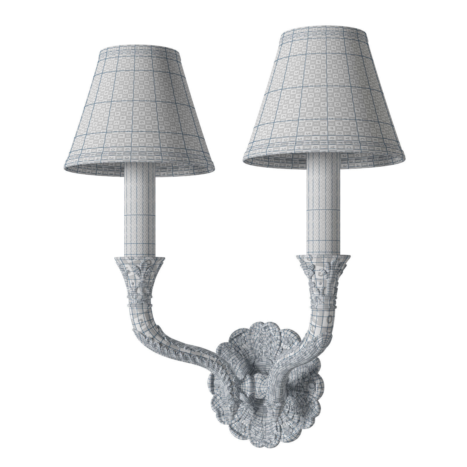 Vaughan Hidcote Double Arm 3D model_3