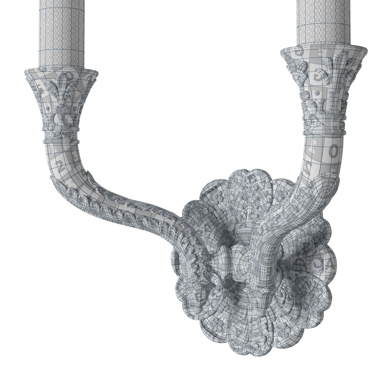 Vaughan Hidcote Double Arm 3D model_5