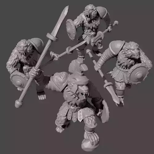 gladiator monkey Spear 3D print model